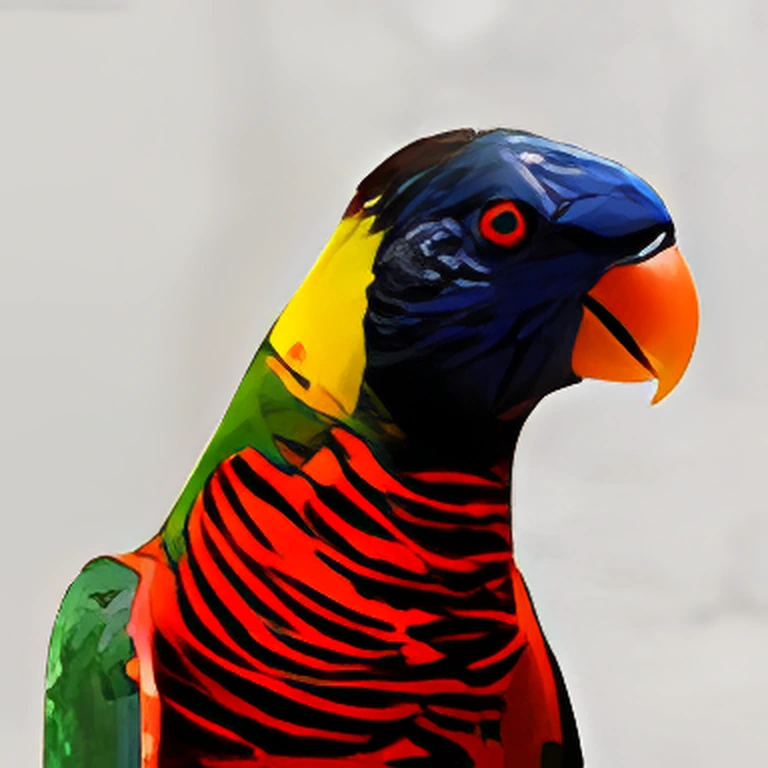 After: the same parrot processed with NXRIP local 4× AI upscale